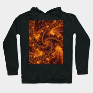 Lava spiral fire fractal Hoodie